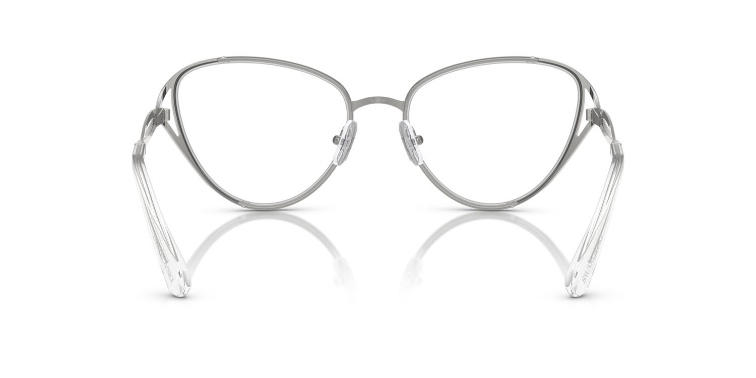 Occhiali da vista Swarovski SK 1017 (4001) colore argento forma cat eye lenti lente demo