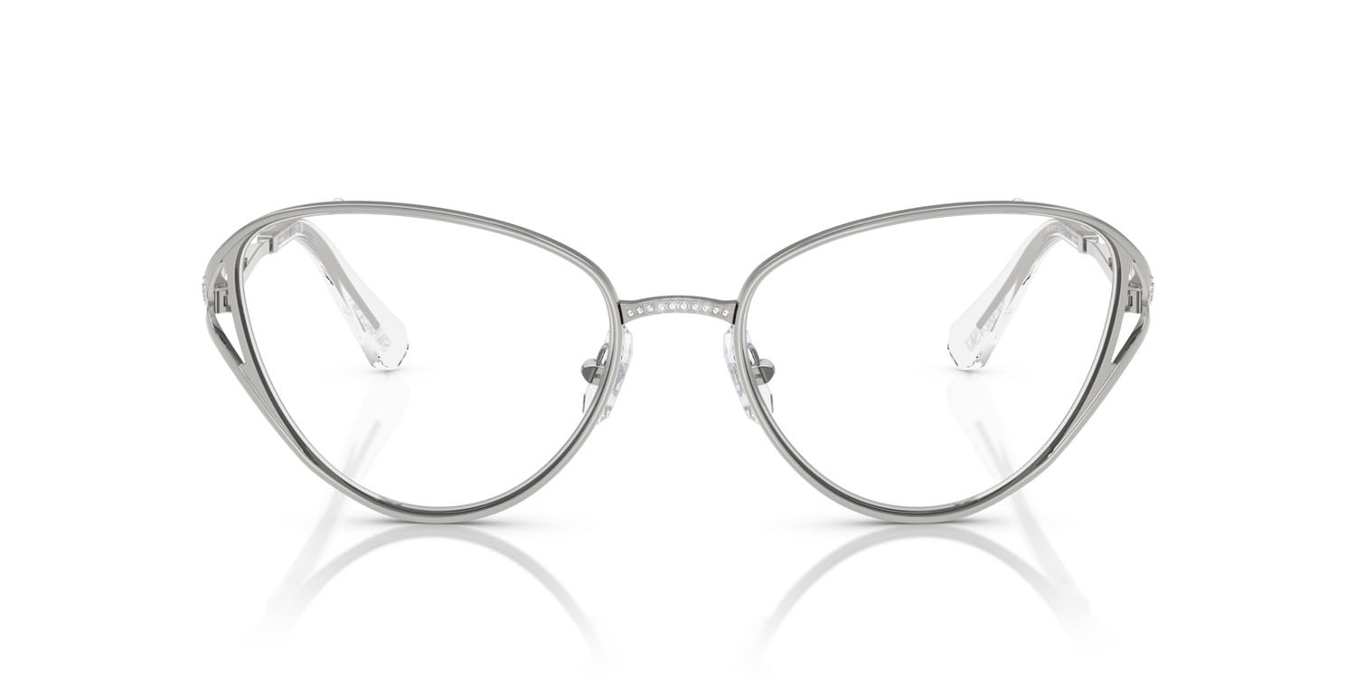 Occhiali da vista Swarovski SK 1017 (4001) colore argento forma cat eye lenti lente demo
