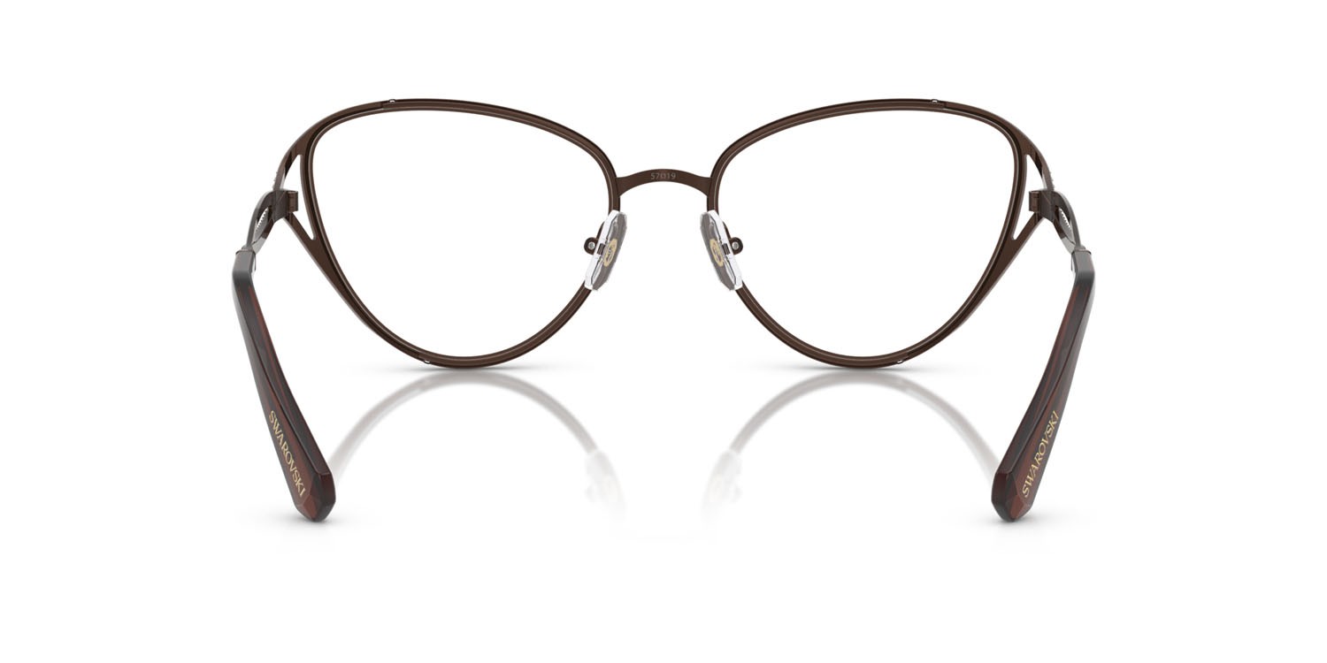 Eyeglasses Swarovski SK 1017 (4002) color marrone shape cat eye lenses lente demo
