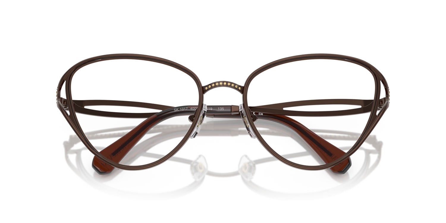 Eyeglasses Swarovski SK 1017 (4002) color marrone shape cat eye lenses lente demo