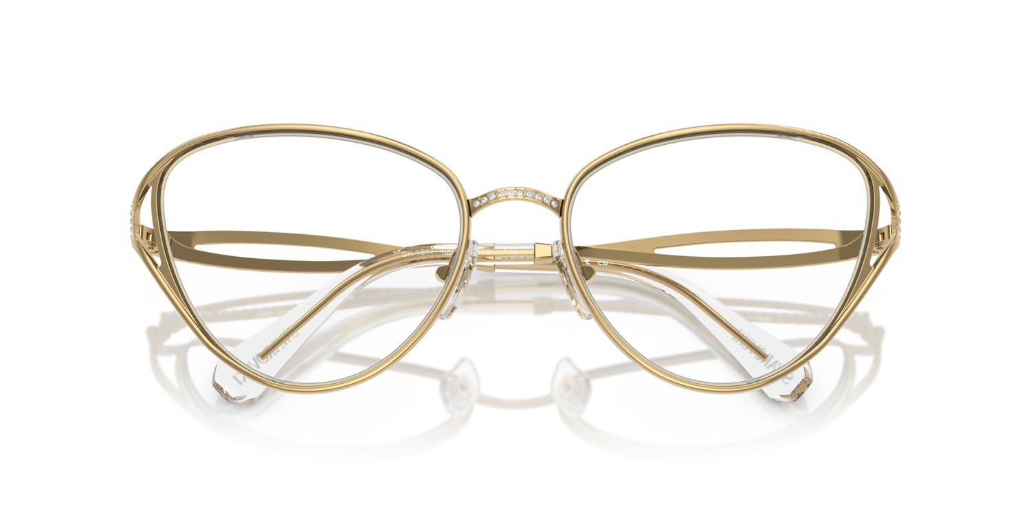 Occhiali da vista Swarovski SK 1017 (4004) colore oro forma cat eye lenti lente demo