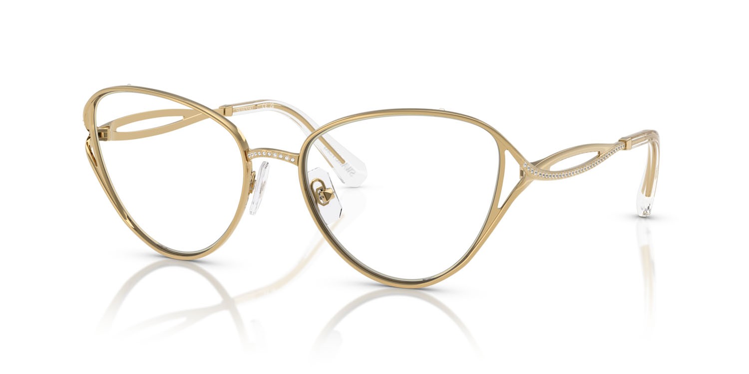 Occhiali da vista Swarovski SK 1017 (4004) colore oro forma cat eye lenti lente demo