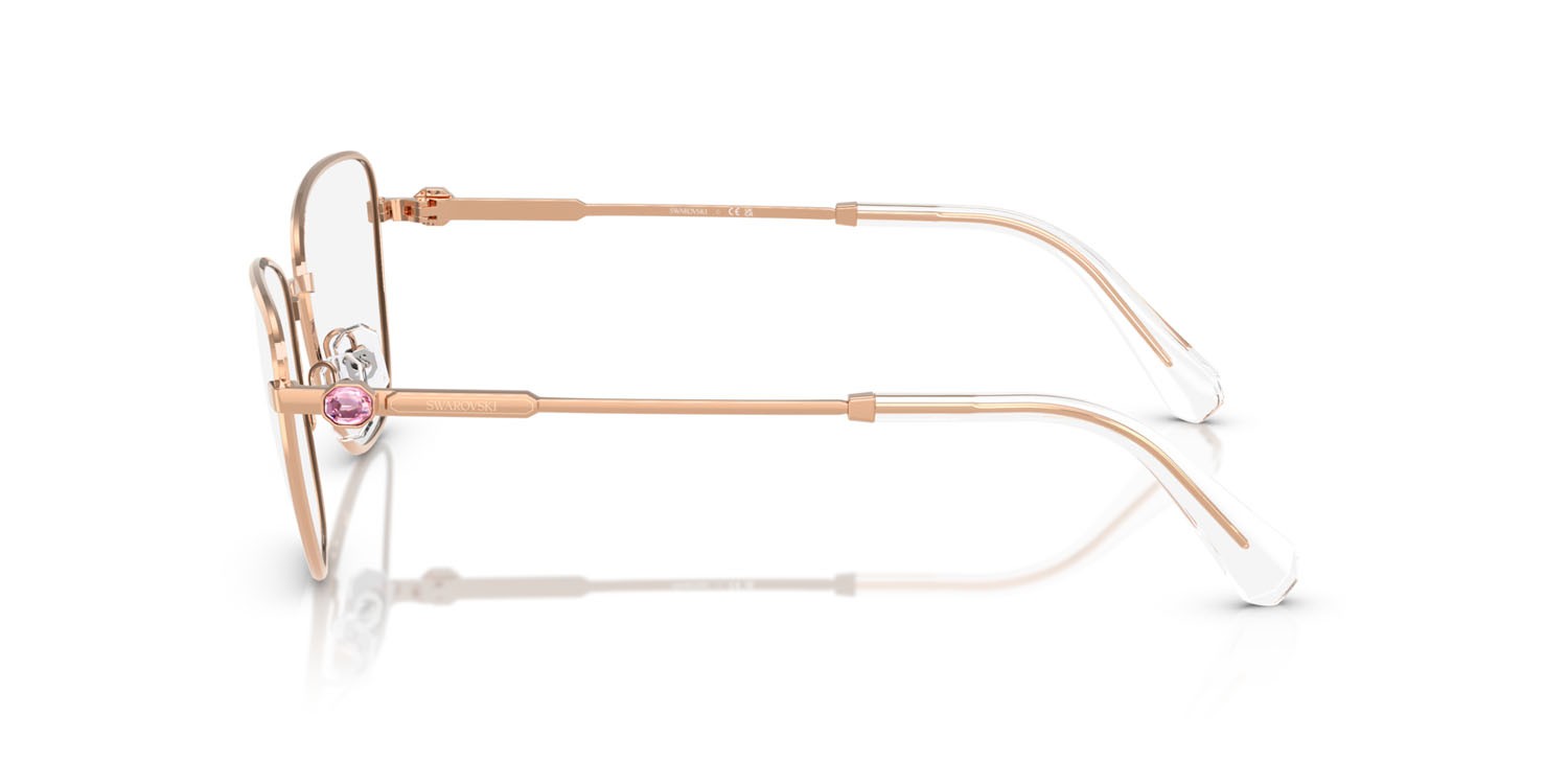 Eyeglasses Swarovski SK 1018 (4014) color oro rose shape cat eye lenses lente demo