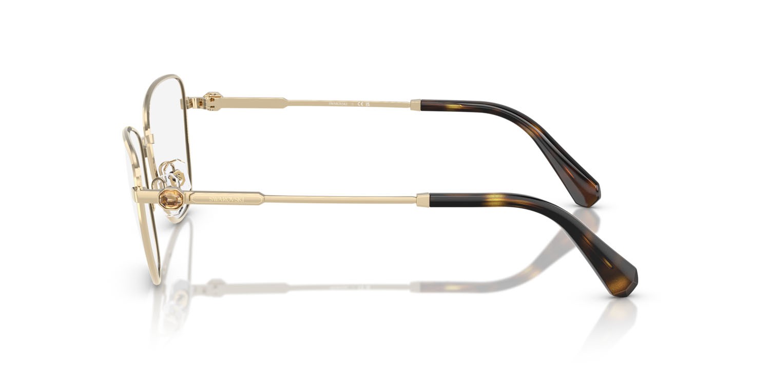 Eyeglasses Swarovski SK 1018 (4028) color oro pallido shape cat eye lenses lente demo