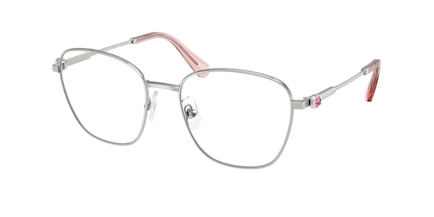 Occhiali da vista Swarovski SK 1019 (4001) colore argento forma quadrato lenti lente demo