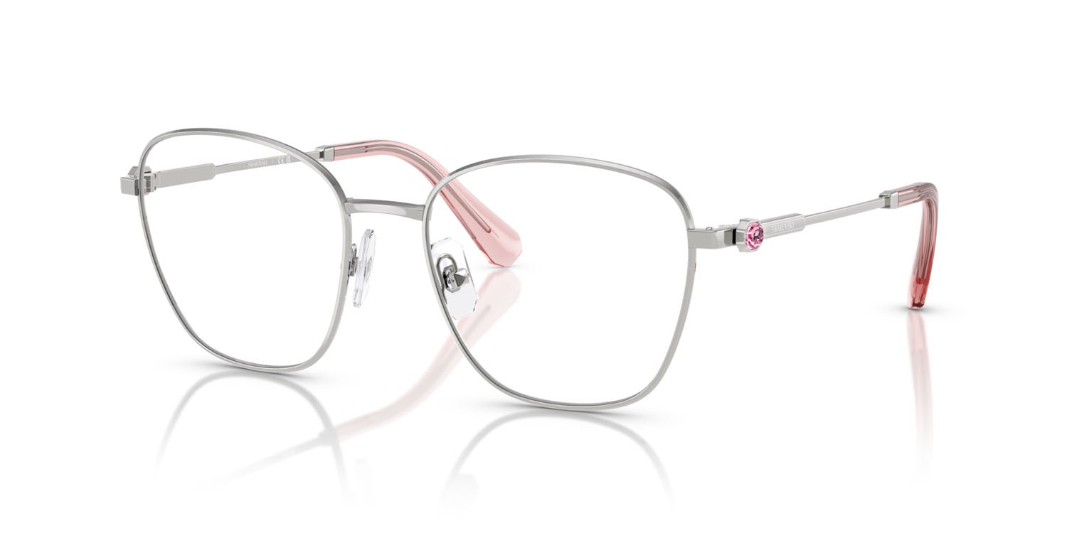 Occhiali da vista Swarovski SK 1019 (4001) colore argento forma quadrato lenti lente demo