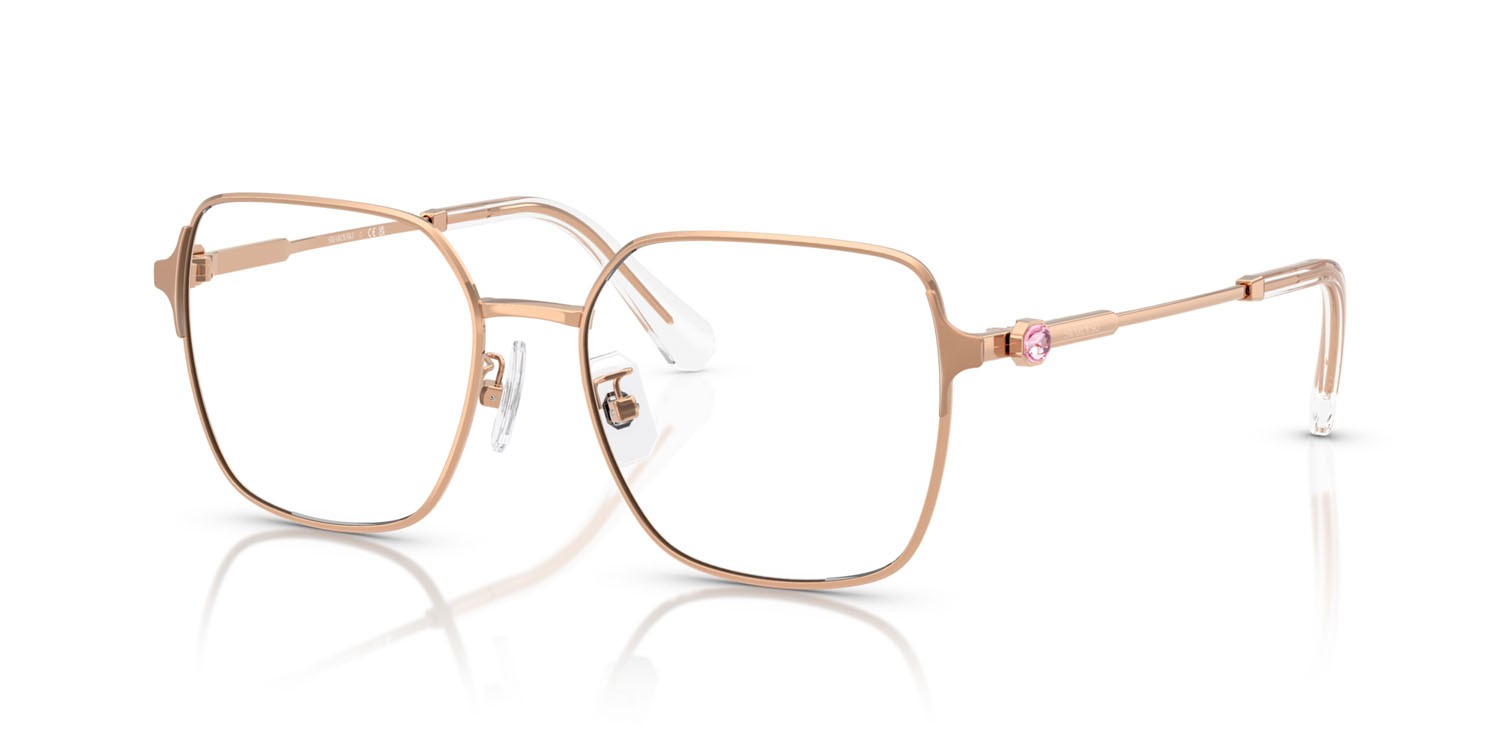 Eyeglasses Swarovski SK 1020D (4014) color oro rose shape irregular lenses lente demo