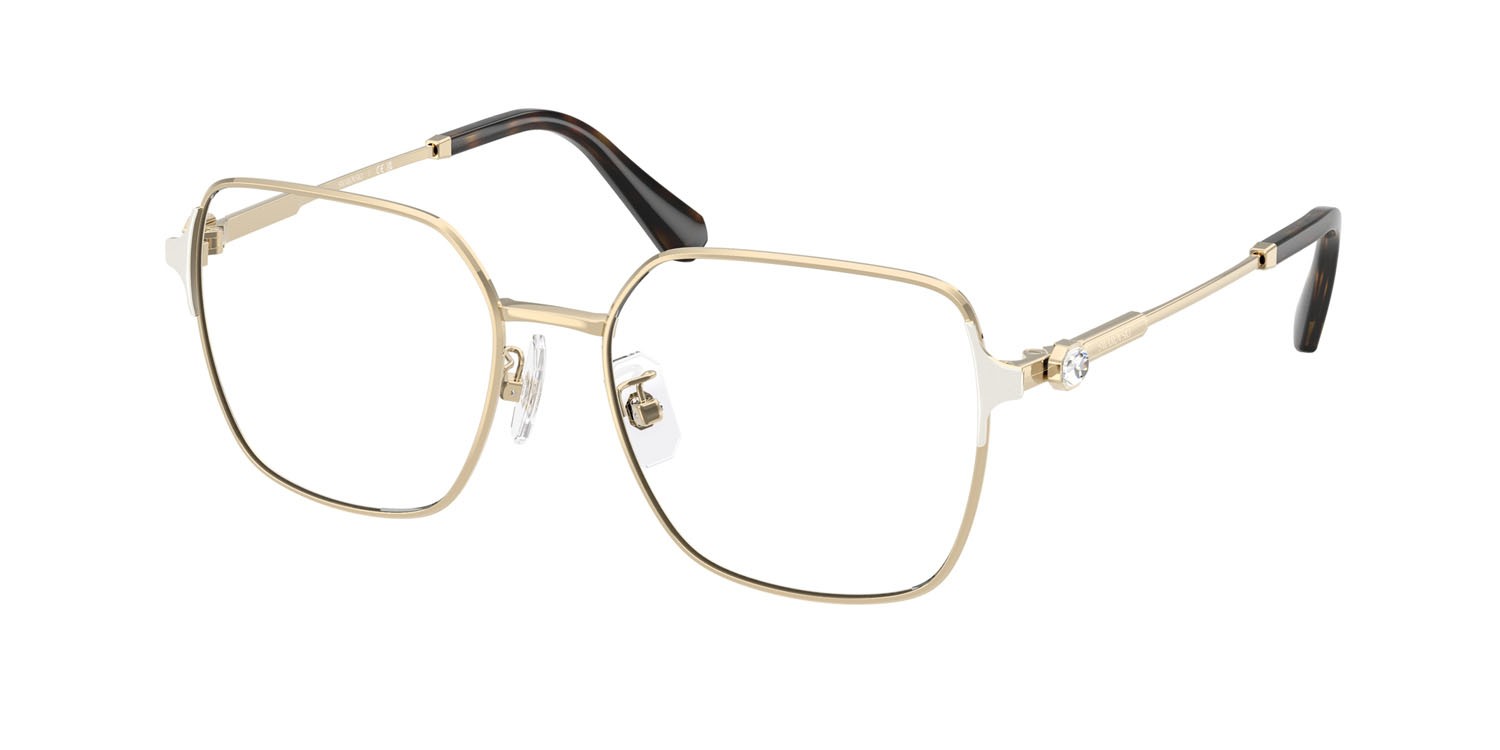 Eyeglasses Swarovski SK 1020D (4028) color oro pallido shape irregular lenses lente demo