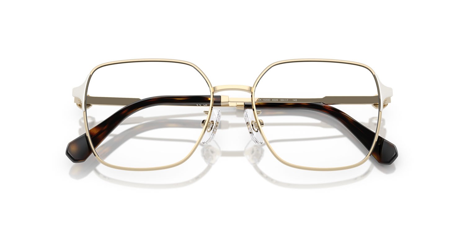 Eyeglasses Swarovski SK 1020D (4028) color oro pallido shape irregular lenses lente demo