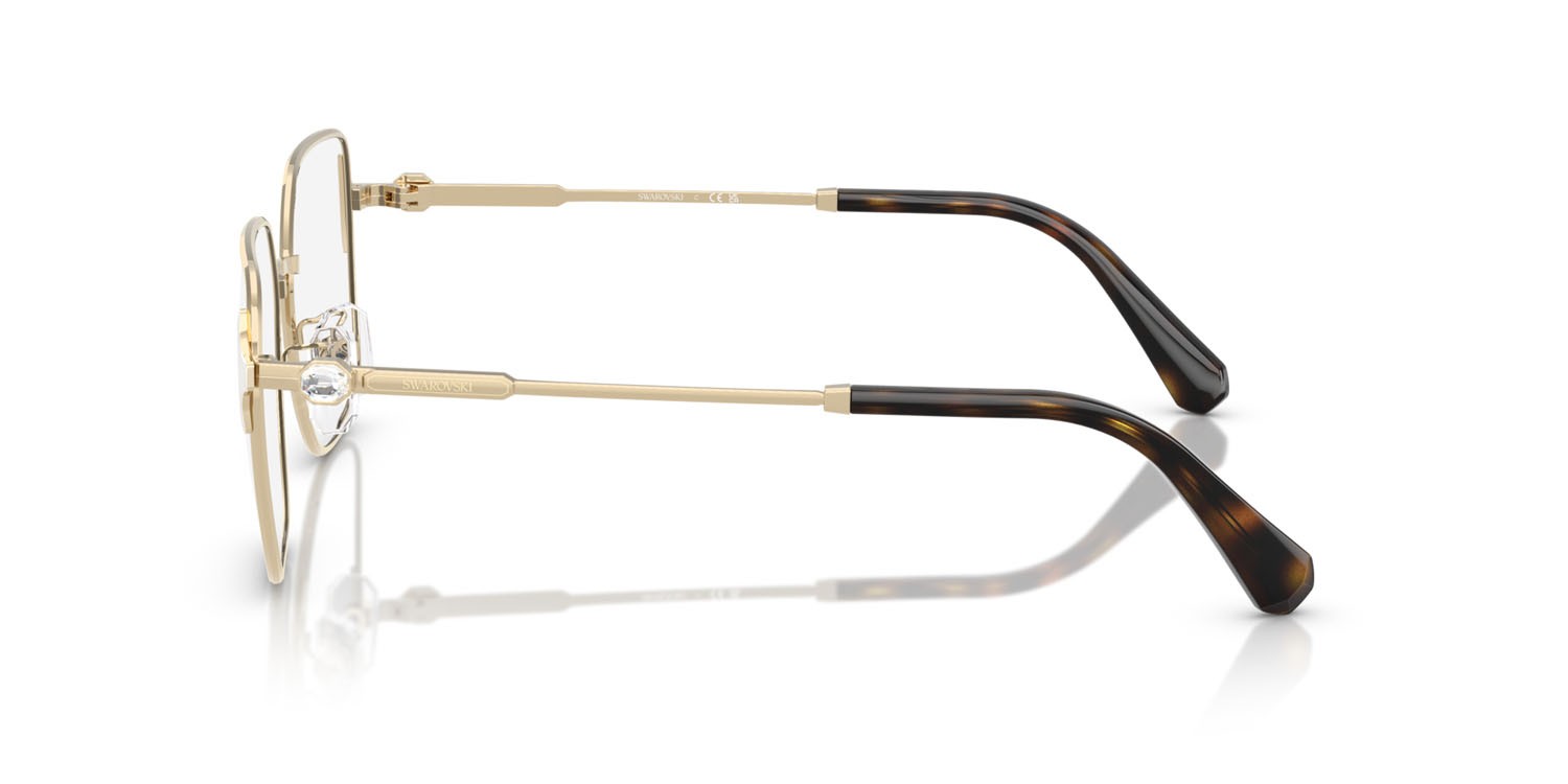 Eyeglasses Swarovski SK 1020D (4028) color oro pallido shape irregular lenses lente demo