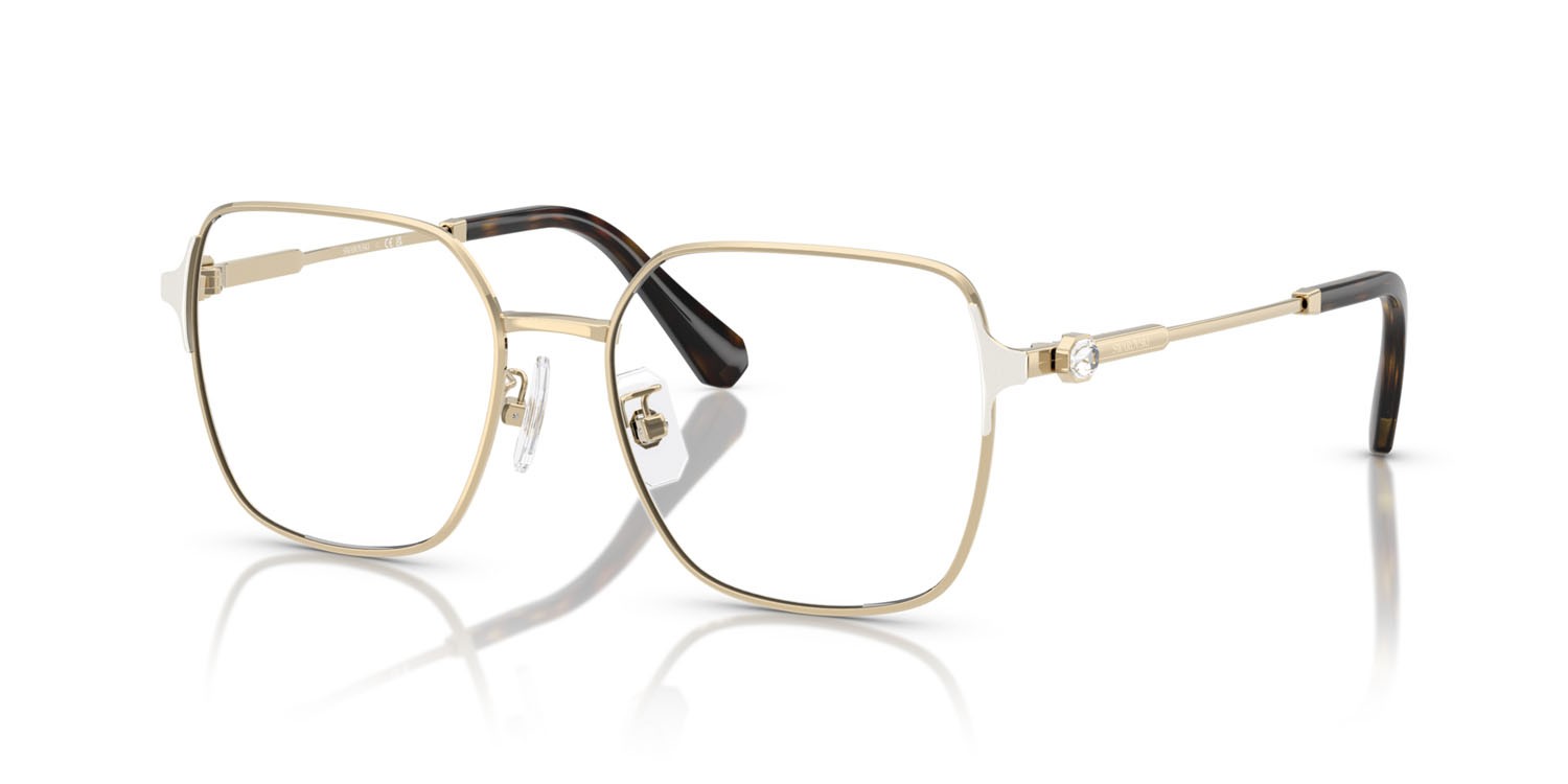 Eyeglasses Swarovski SK 1020D (4028) color oro pallido shape irregular lenses lente demo