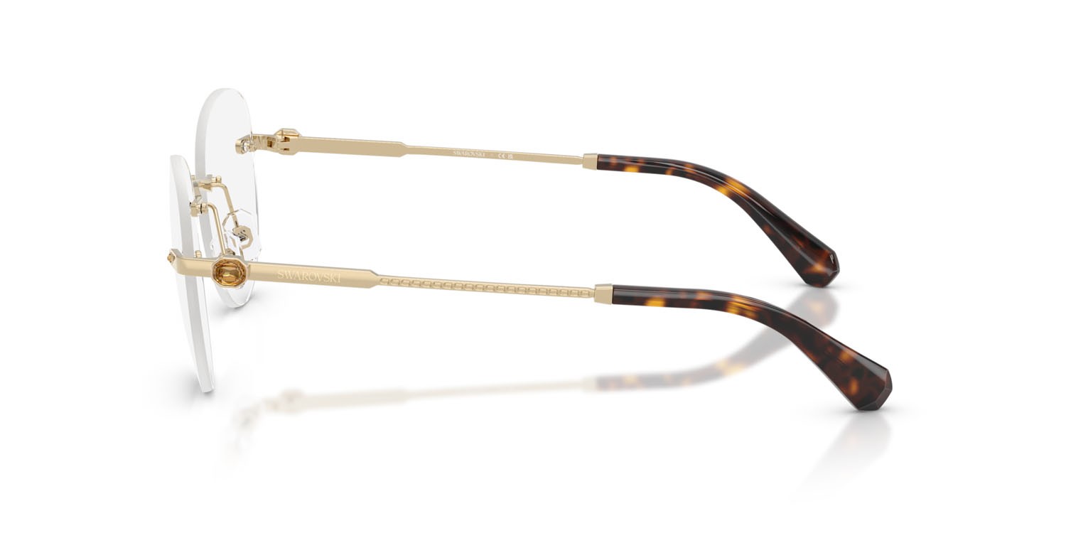 Eyeglasses Swarovski SK 1021 (4013) color oro pallido shape pantos lenses lente demo