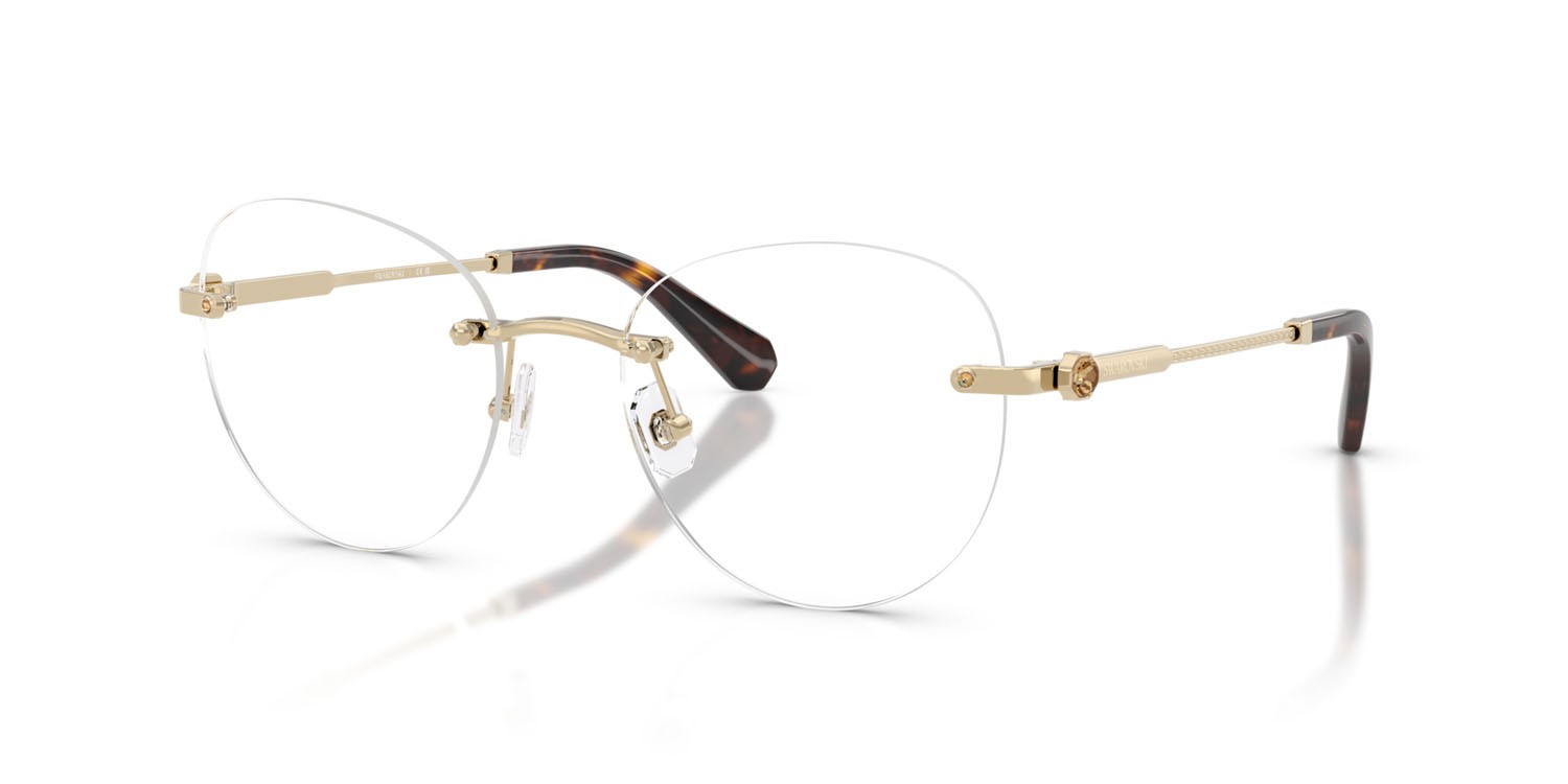 Eyeglasses Swarovski SK 1021 (4013) color oro pallido shape pantos lenses lente demo