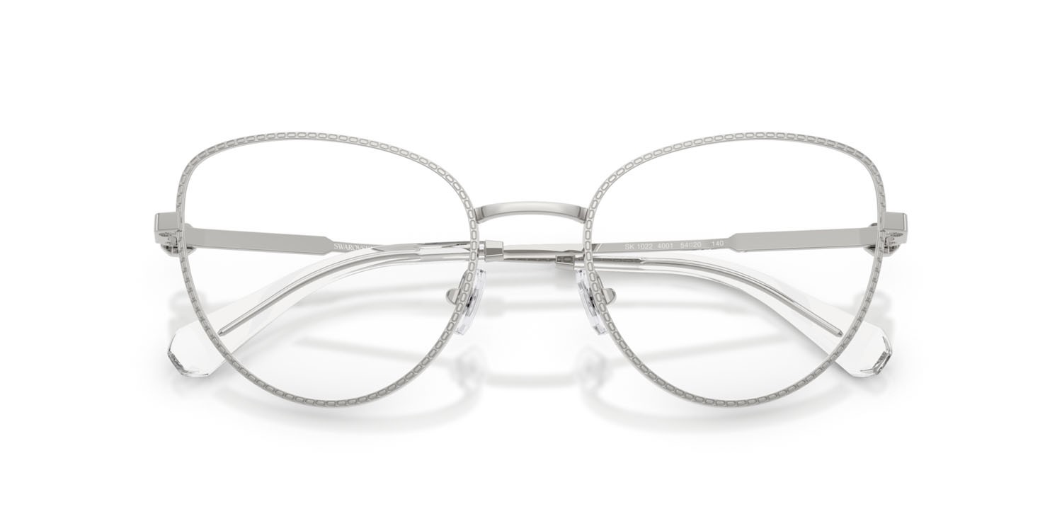 Eyeglasses Swarovski SK 1022 (4001) color argento shape cat eye lenses lente demo