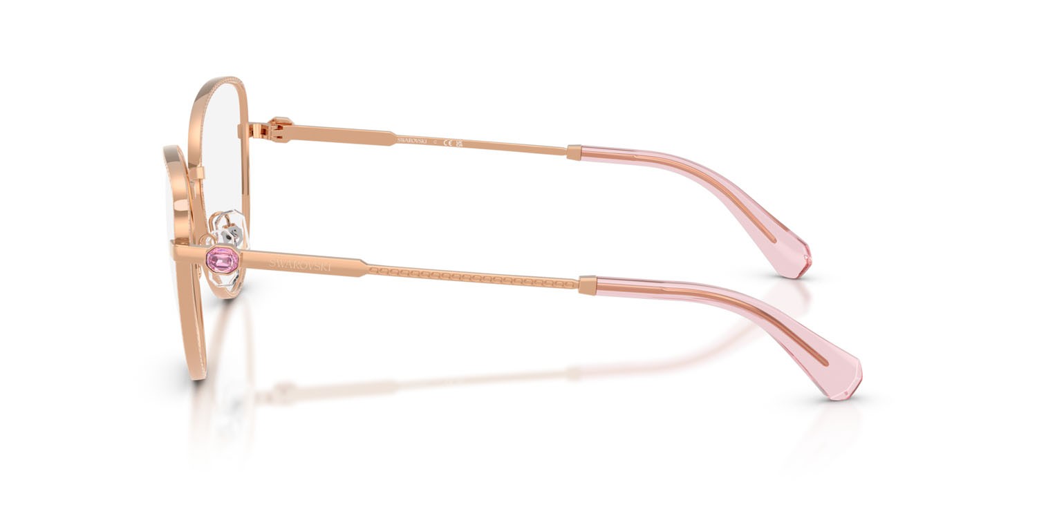 Eyeglasses Swarovski SK 1022 (4014) color oro rose shape cat eye lenses lente demo