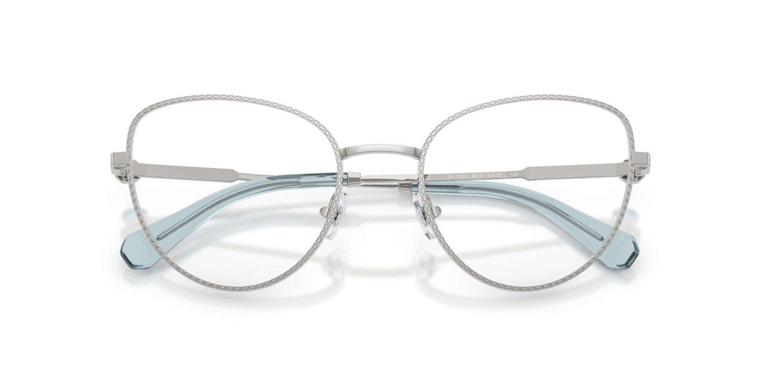 Eyeglasses Swarovski SK 1022 (4020) color argento shape cat eye lenses lente demo