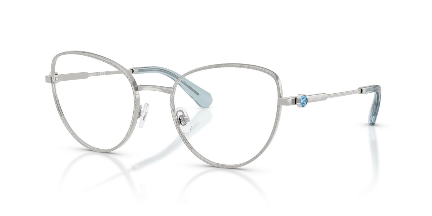 Eyeglasses Swarovski SK 1022 (4020) color argento shape cat eye lenses lente demo