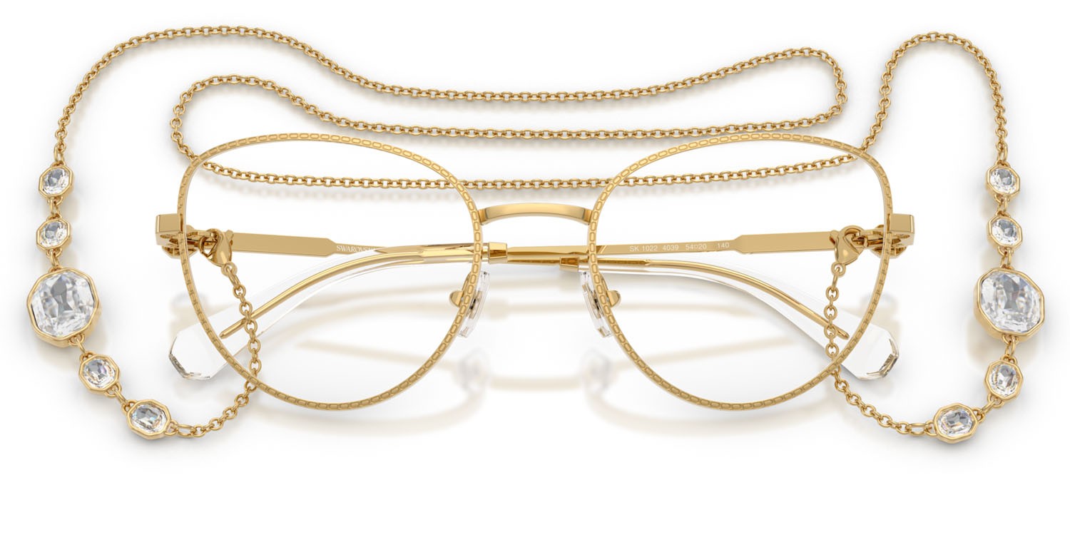 Eyeglasses Swarovski SK 1022 (4039) color oro shape cat eye lenses lente demo