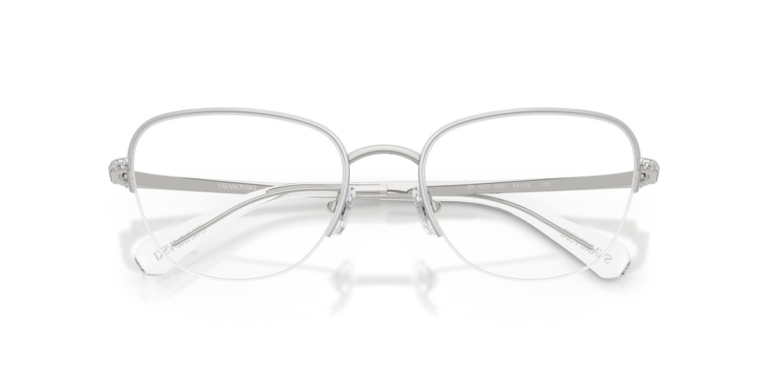 Eyeglasses Swarovski SK 1023 (4001) color argento shape cat eye lenses lente demo