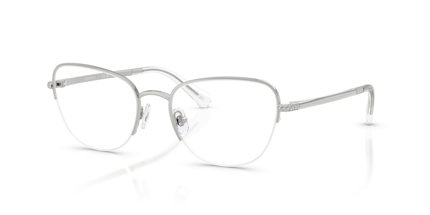 Eyeglasses Swarovski SK 1023 (4001) color argento shape cat eye lenses lente demo