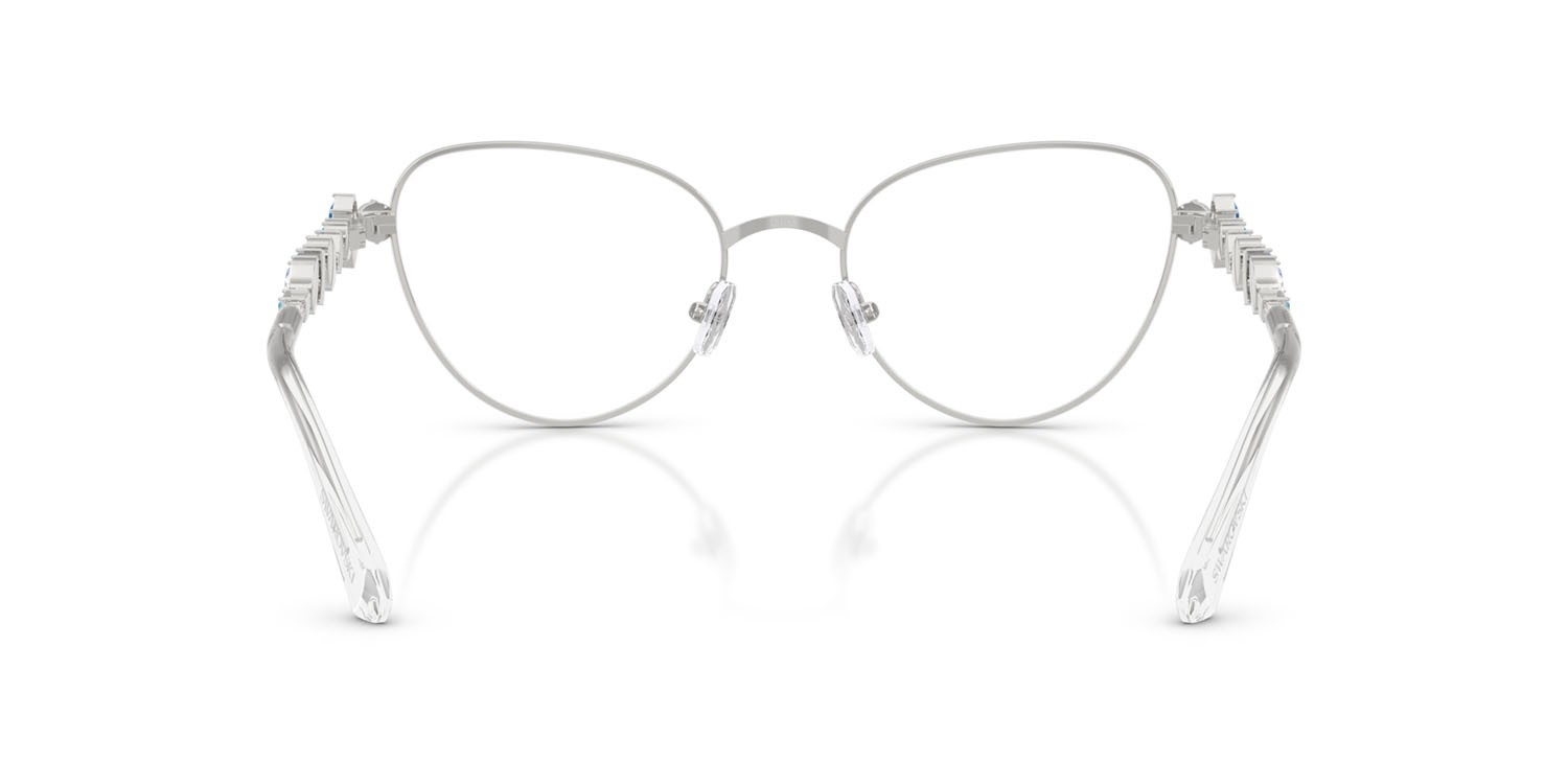 Eyeglasses Swarovski SK 1024 (401A) color argento shape cat eye lenses lente demo