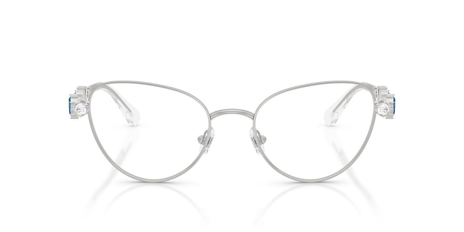 Eyeglasses Swarovski SK 1024 (401A) color argento shape cat eye lenses lente demo
