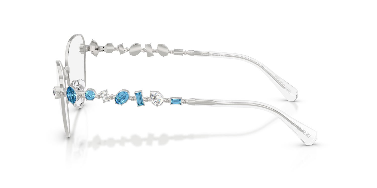 Eyeglasses Swarovski SK 1024 (401A) color argento shape cat eye lenses lente demo