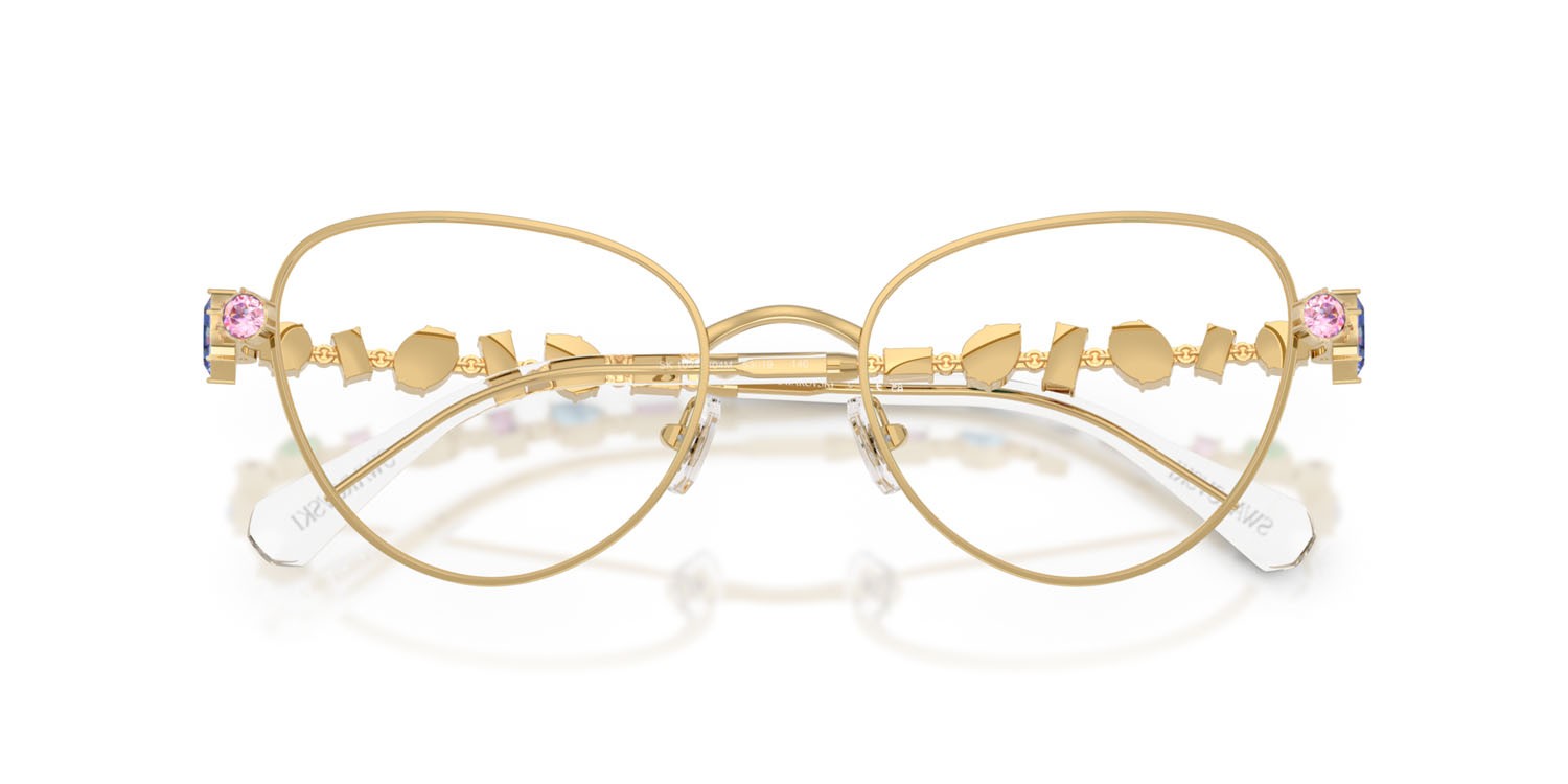 Eyeglasses Swarovski SK 1024 (404M) color oro shape cat eye lenses lente demo