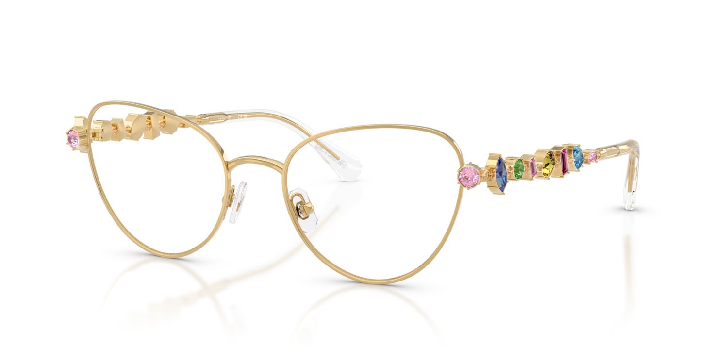 Eyeglasses Swarovski SK 1024 (404M) color oro shape cat eye lenses lente demo
