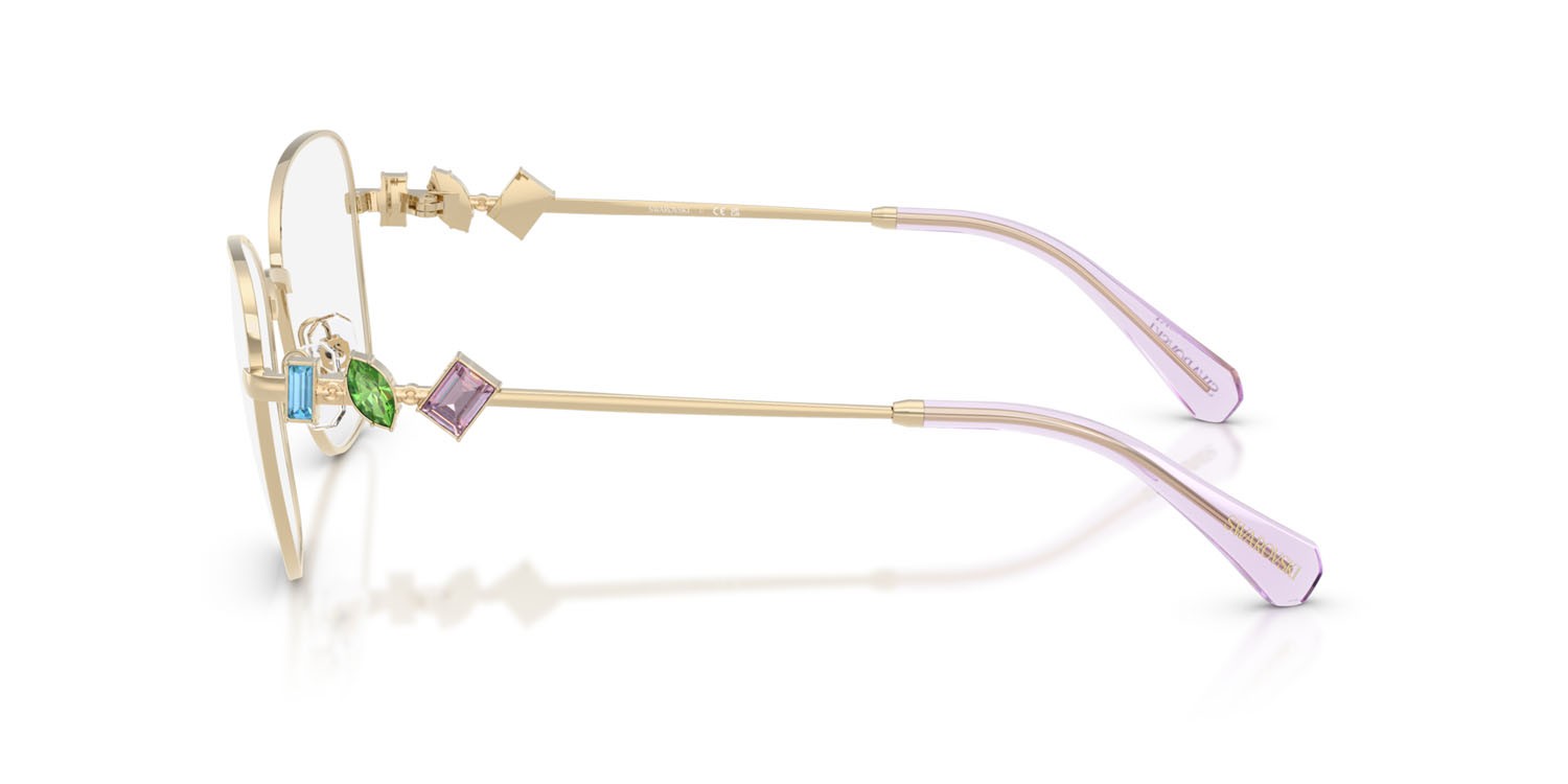 Eyeglasses Swarovski SK 1025 (403M) color oro pallido shape irregular lenses lente demo
