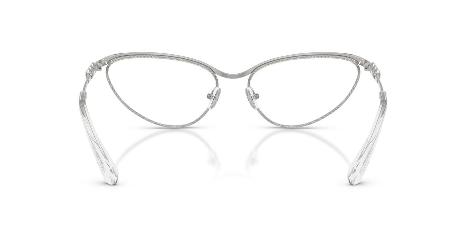 Eyeglasses Swarovski SK 1027 (4001) color argento shape cat eye lenses lente demo