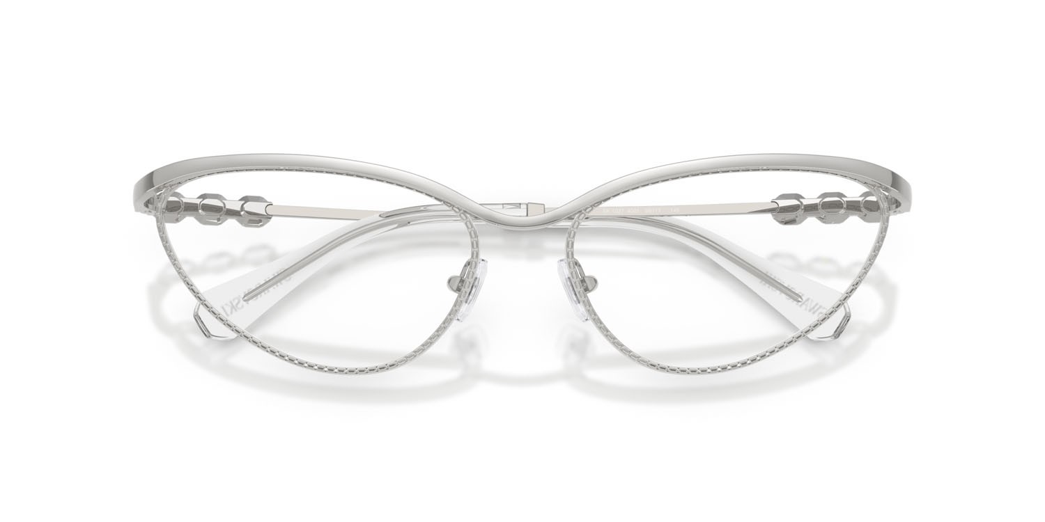 Eyeglasses Swarovski SK 1027 (4001) color argento shape cat eye lenses lente demo