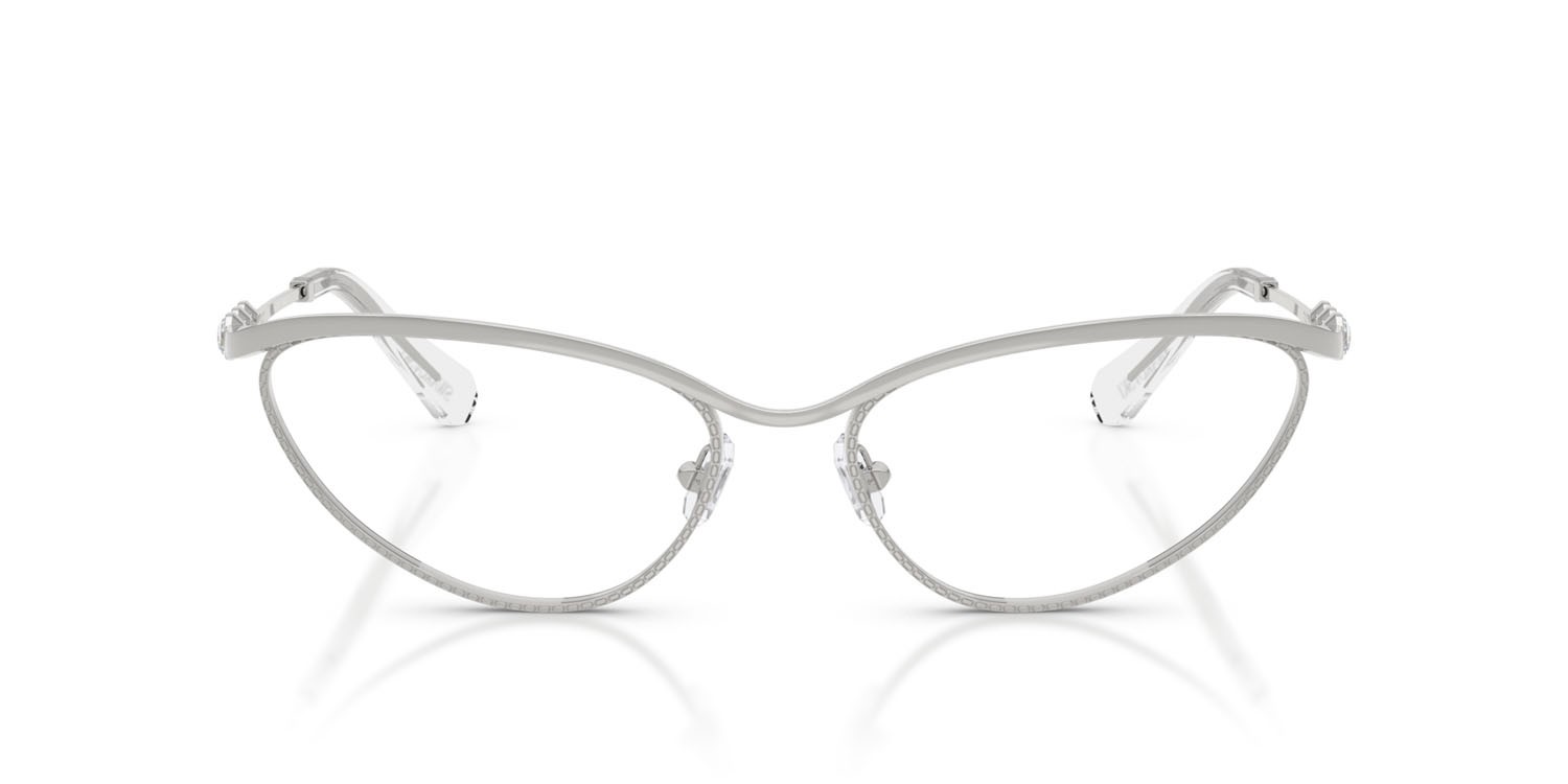 Eyeglasses Swarovski SK 1027 (4001) color argento shape cat eye lenses lente demo
