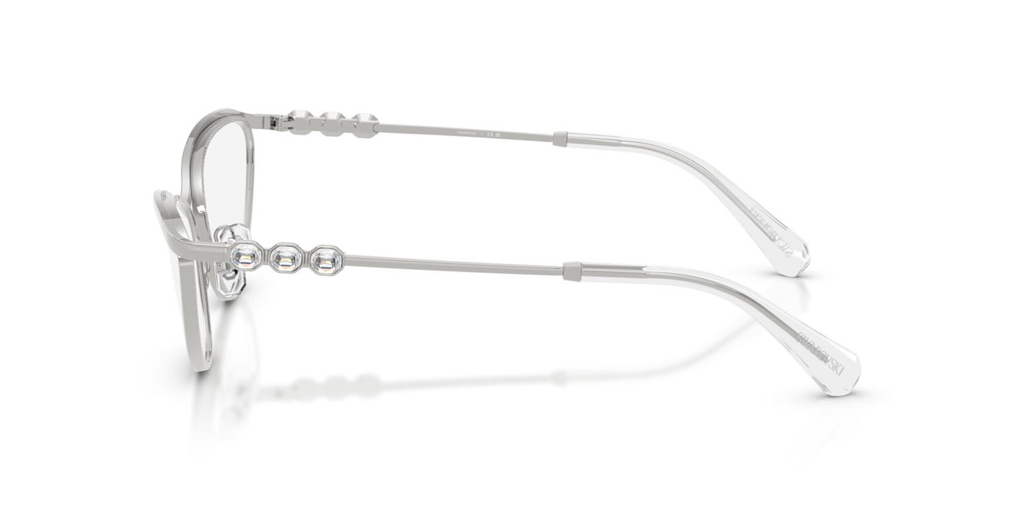 Eyeglasses Swarovski SK 1027 (4001) color argento shape cat eye lenses lente demo