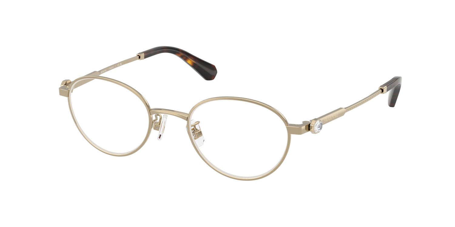 Occhiali da vista Swarovski SK 1028TD (4013) colore oro pallido forma rotondo lenti lente demo