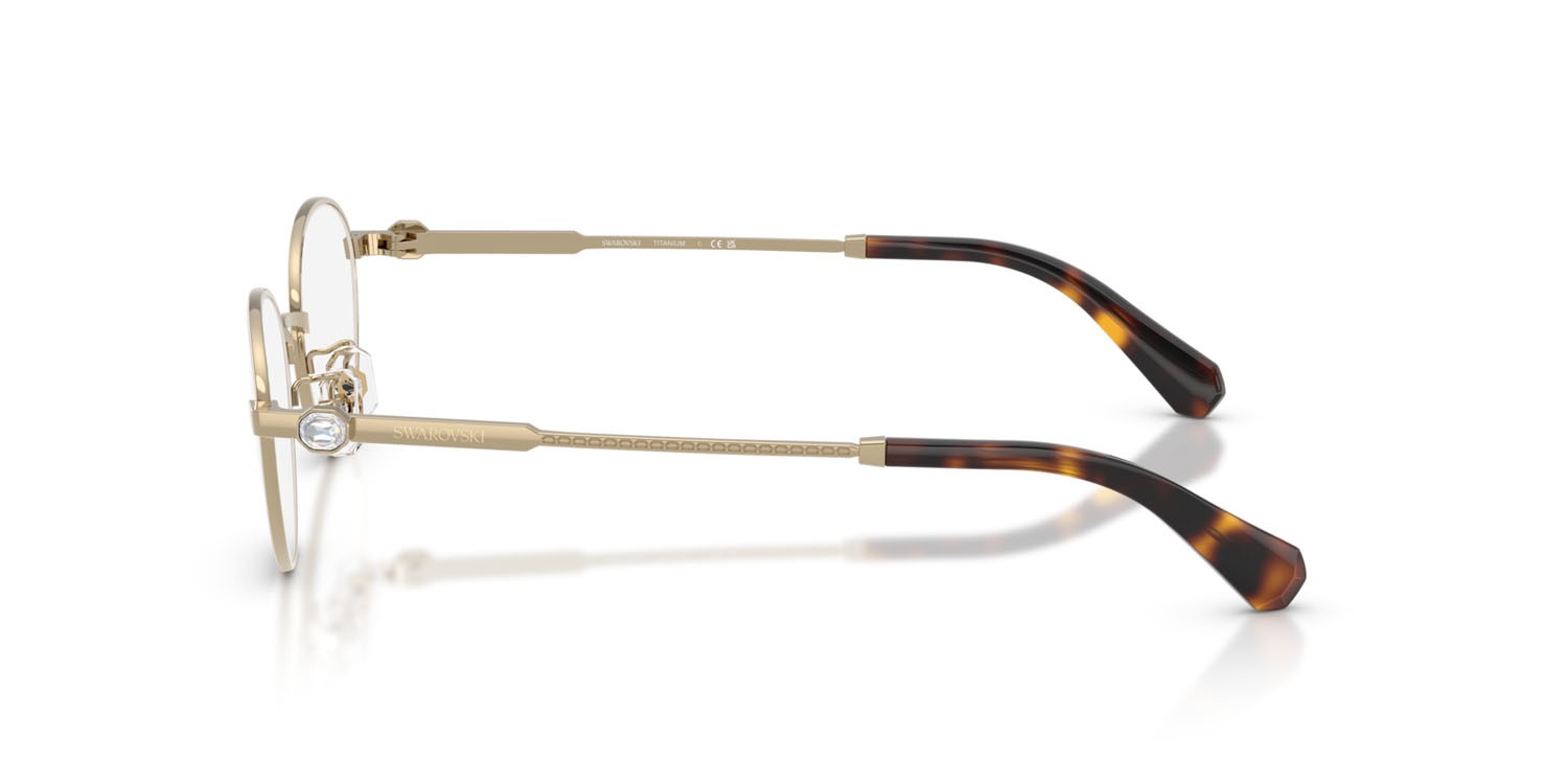 Occhiali da vista Swarovski SK 1028TD (4013) colore oro pallido forma rotondo lenti lente demo