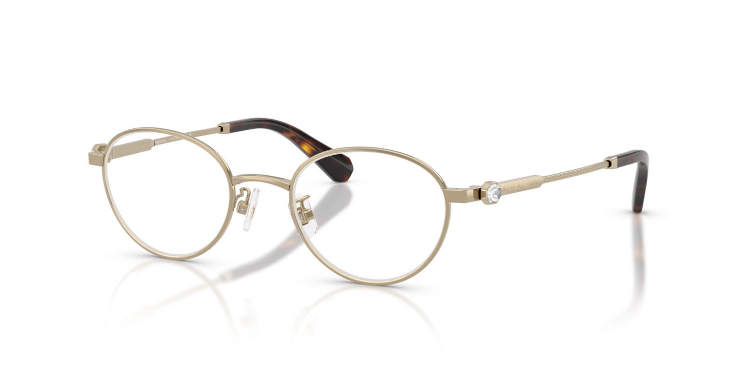 Occhiali da vista Swarovski SK 1028TD (4013) colore oro pallido forma rotondo lenti lente demo