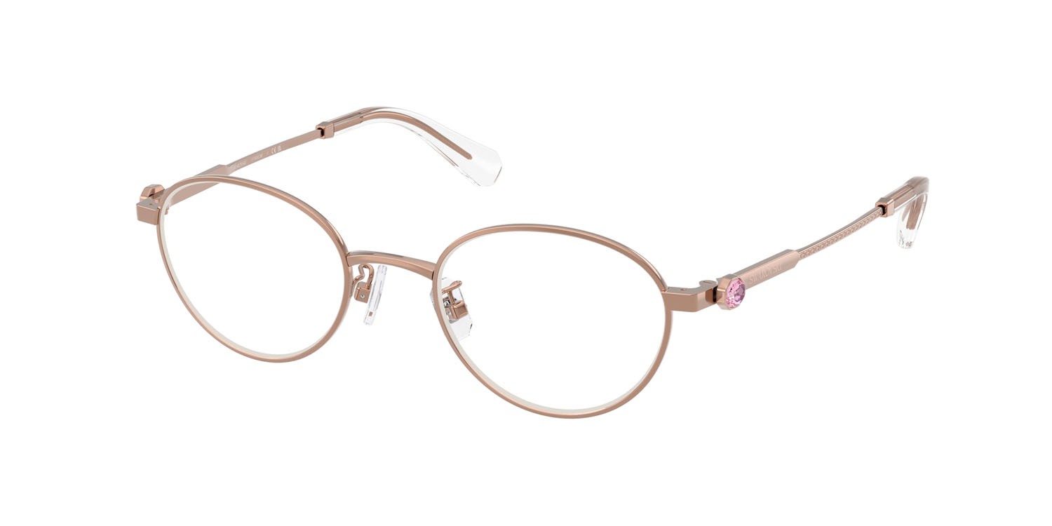 Eyeglasses Swarovski SK 1028TD (4014) color oro rose shape round lenses lente demo