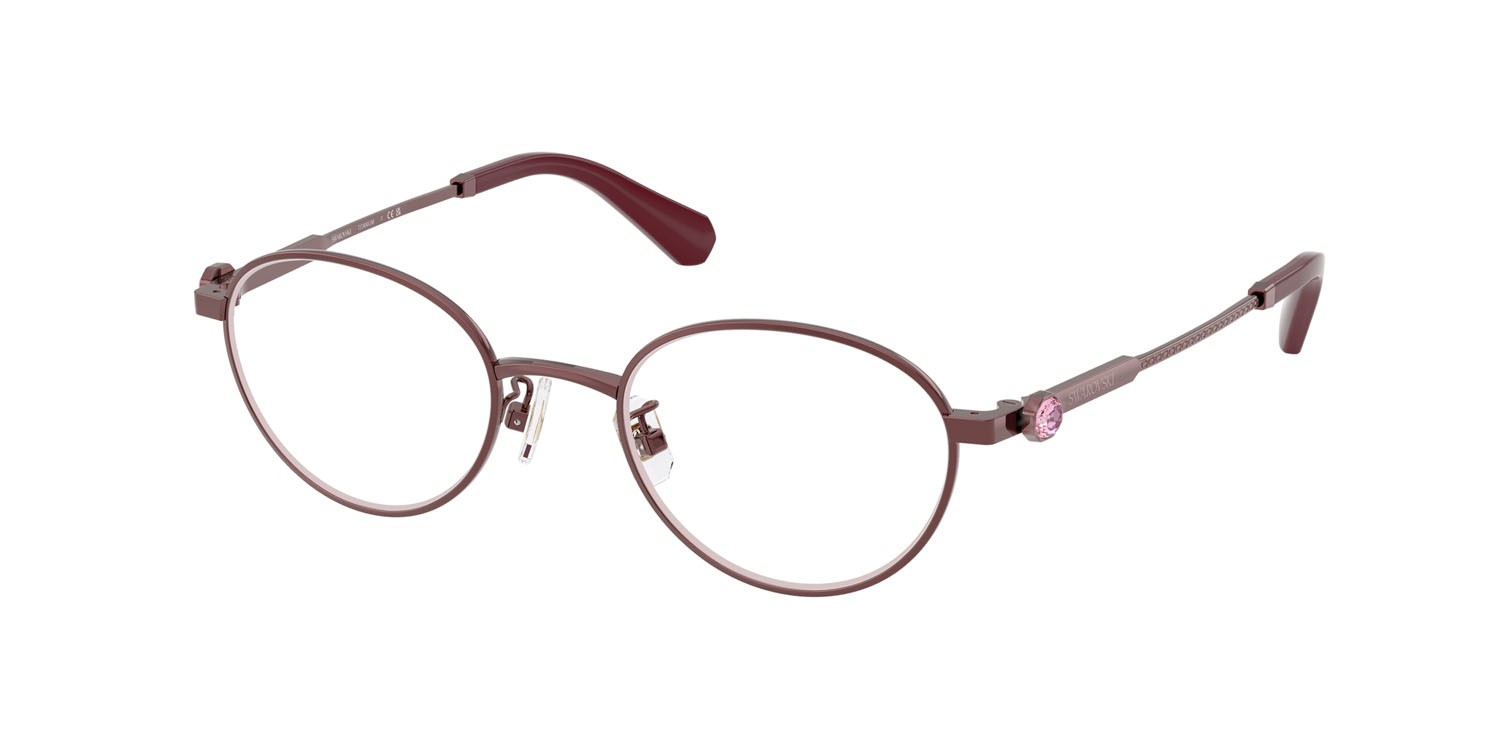 Occhiali da vista Swarovski SK 1028TD (4040) colore vinaccia forma rotondo lenti lente demo
