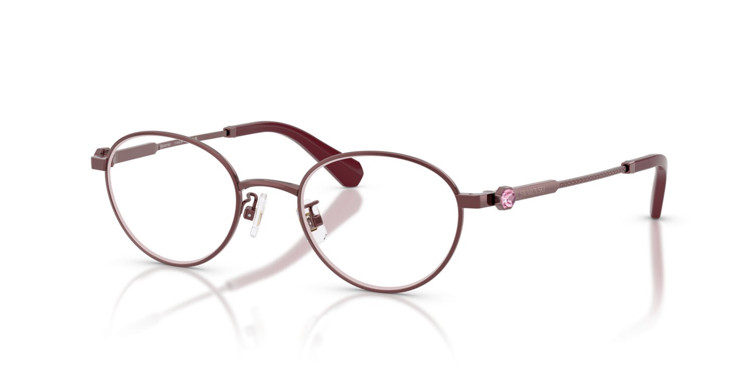 Occhiali da vista Swarovski SK 1028TD (4040) colore vinaccia forma rotondo lenti lente demo