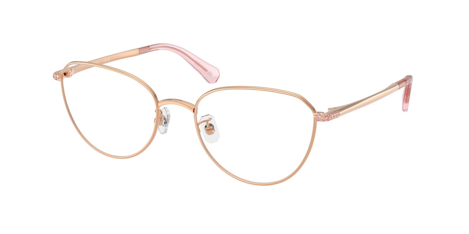 Eyeglasses Swarovski SK 1029D (4014) color oro rose shape round lenses lente demo