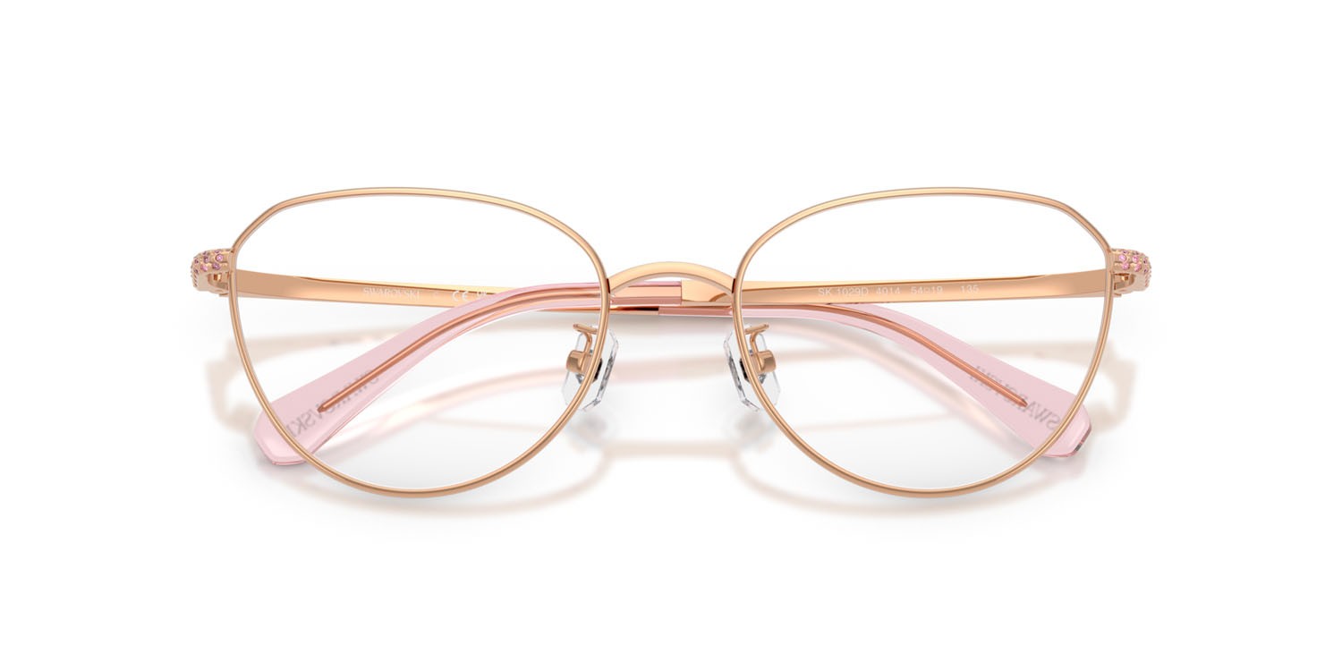 Eyeglasses Swarovski SK 1029D (4014) color oro rose shape round lenses lente demo