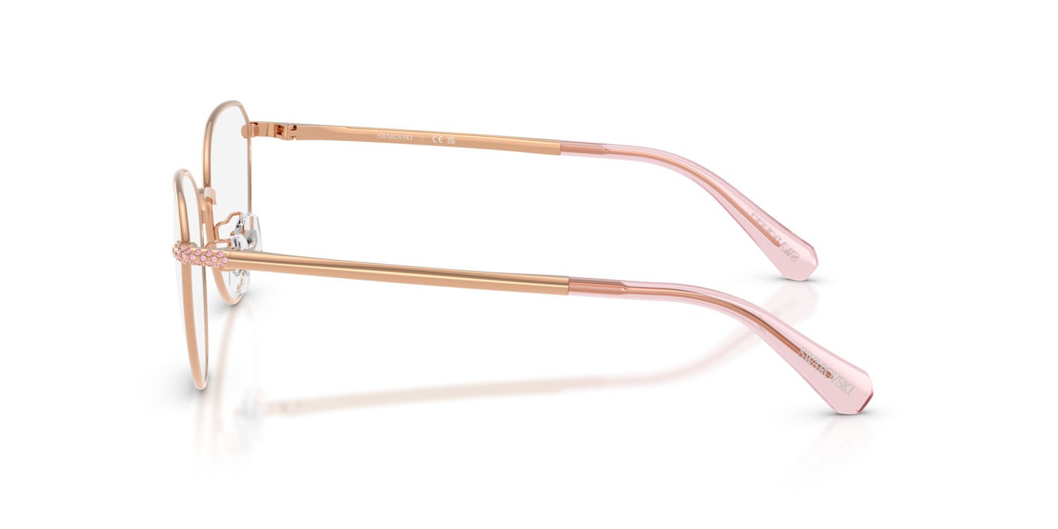 Eyeglasses Swarovski SK 1029D (4014) color oro rose shape round lenses lente demo