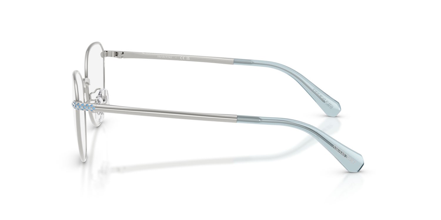 Eyeglasses Swarovski SK 1029D (4020) color argento shape round lenses lente demo