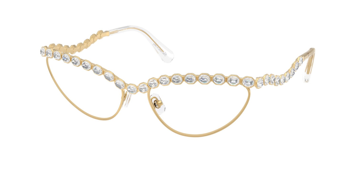 Eyeglasses Swarovski SK 1030 (4004) color oro shape cat eye lenses lente demo