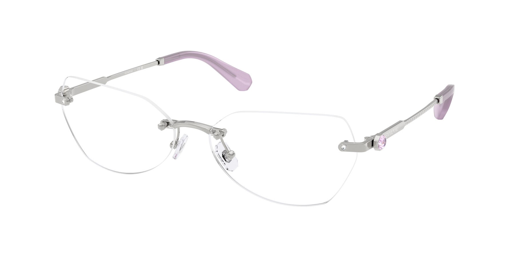 Eyeglasses Swarovski SK 1031 (4001) color argento shape irregular lenses lente demo