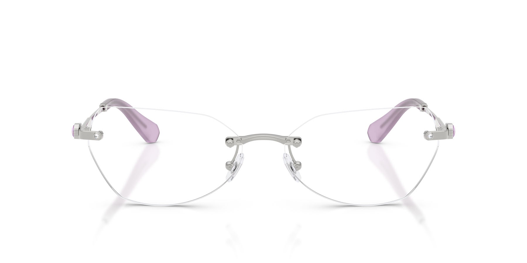 Eyeglasses Swarovski SK 1031 (4001) color argento shape irregular lenses lente demo