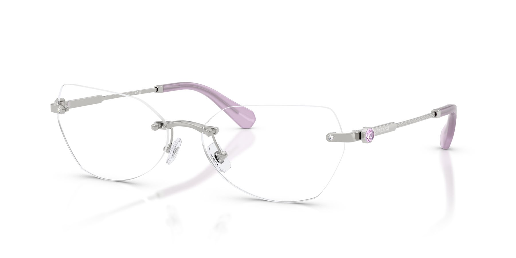 Eyeglasses Swarovski SK 1031 (4001) color argento shape irregular lenses lente demo