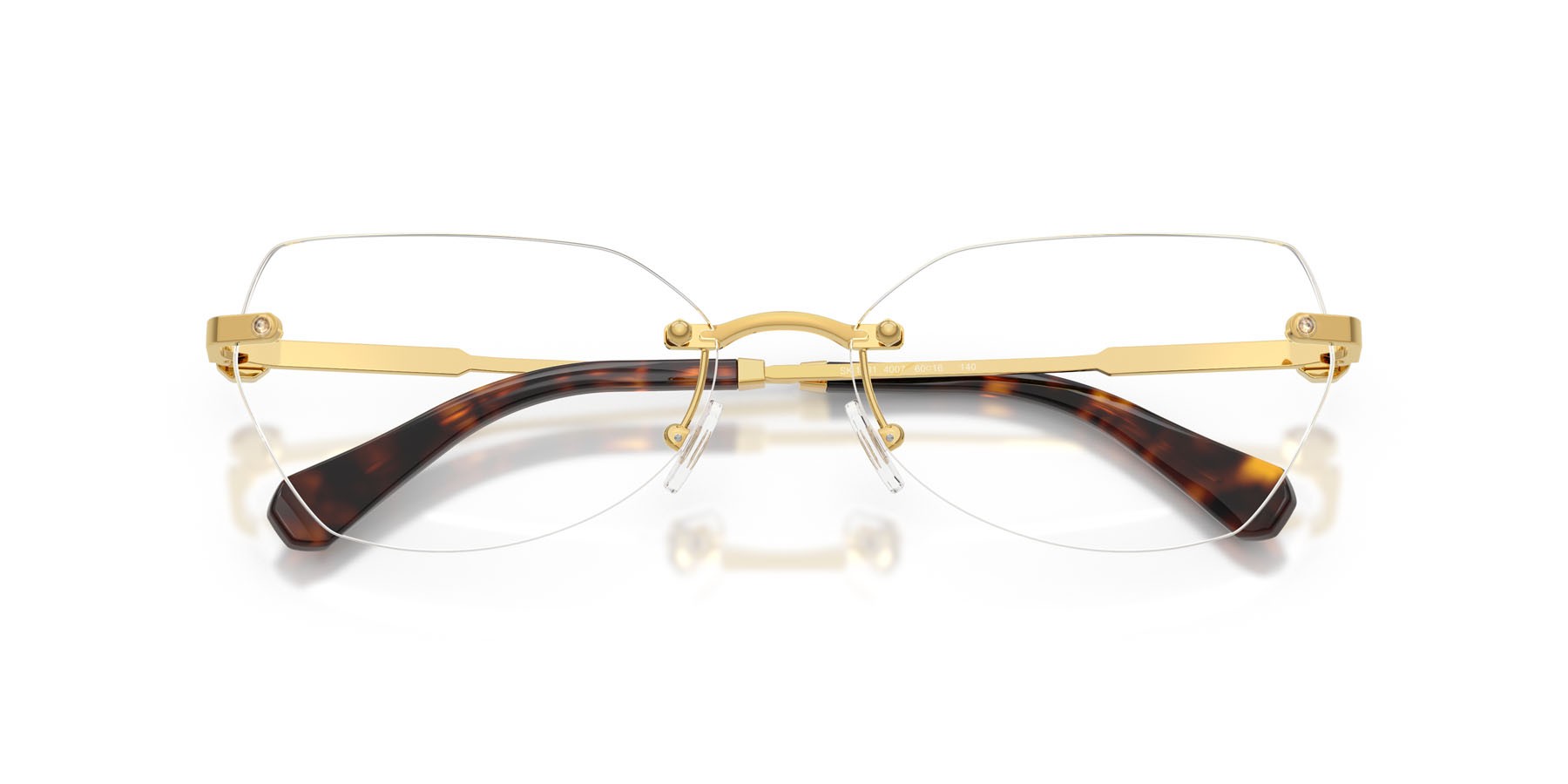 Eyeglasses Swarovski SK 1031 (4007) color oro scuro shape irregular lenses lente demo