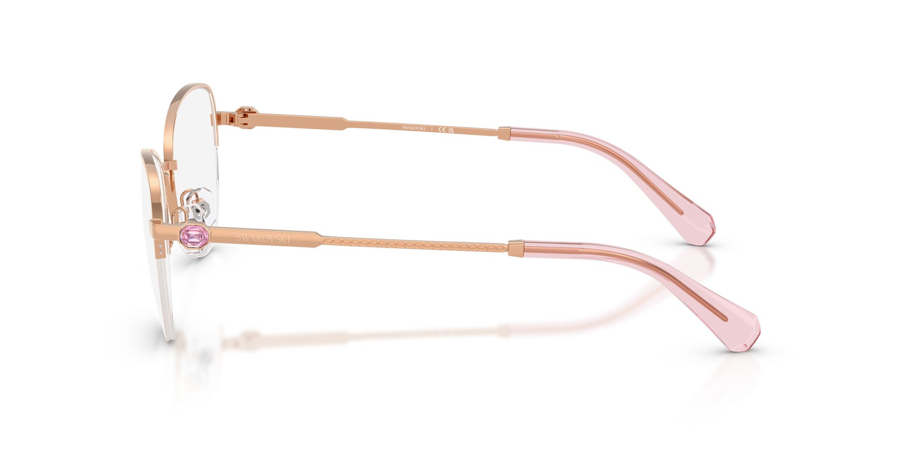 Eyeglasses Swarovski SK 1032 (4014) color oro rose shape oval lenses lente demo